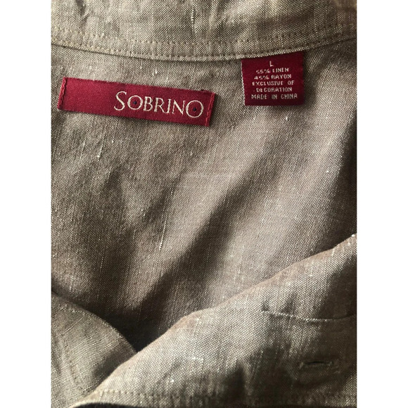SOBRINO Short Sleeve Button front Shirt Mens Size L - Picture 3 of 6
